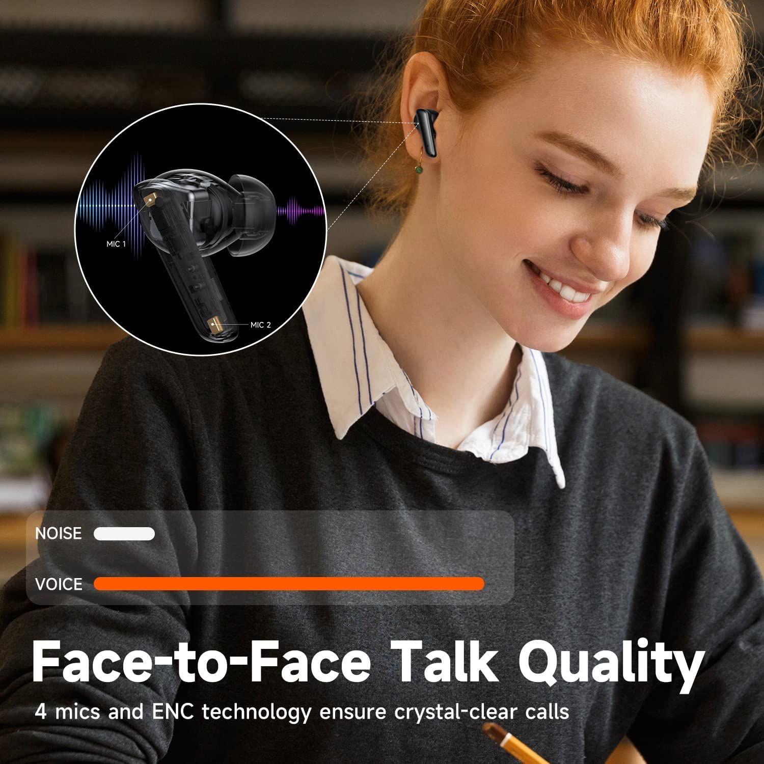 Wireless earbuds for laptop with mic discount