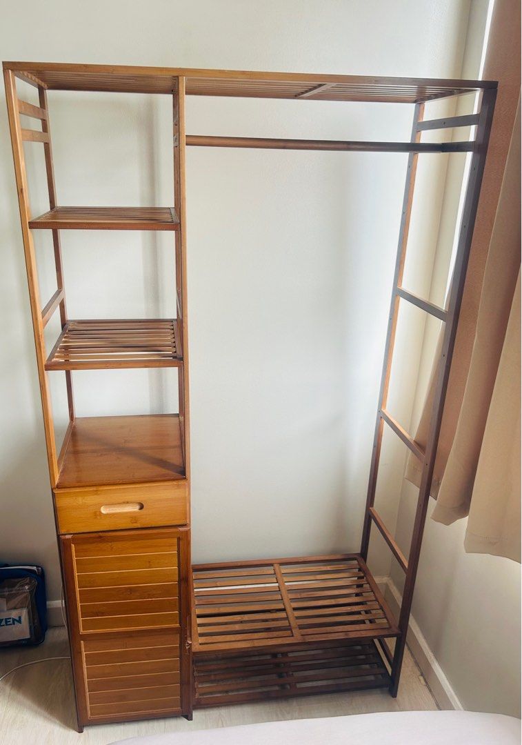 Wood Clothes Hanger Rack on Carousell