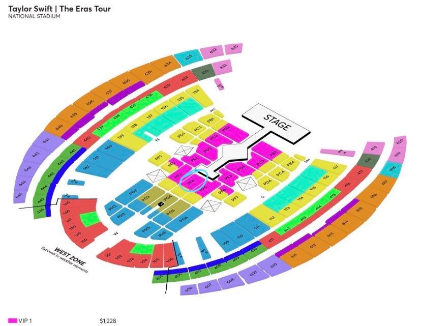 WTS VIP1 PF4 (2 tickets) 2 March 2024 Taylor Swift THE ERAS TOUR