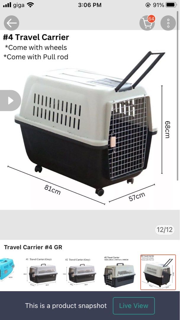 XL PET CRATE/ CARRIER/ CAGE, Pet Supplies, Homes & Other Pet
