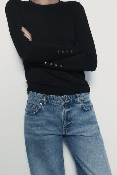 Zara basic long hotsell sleeve sweater