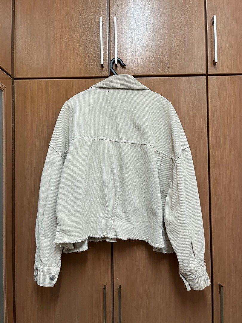 Zara white corduroy jacket shop