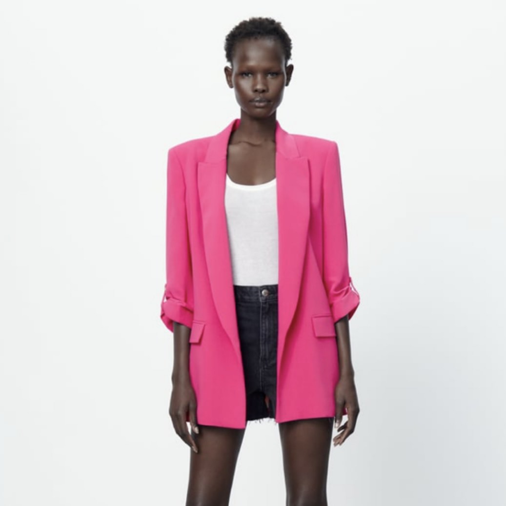 Zara neon pink jacket 2025