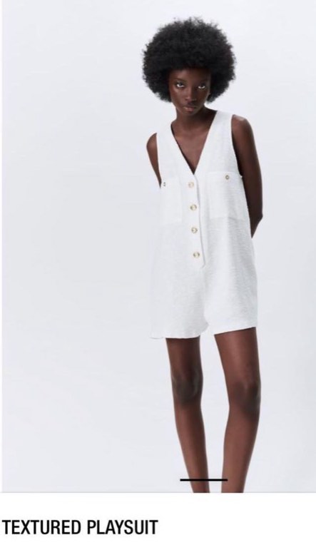 White shop playsuit zara