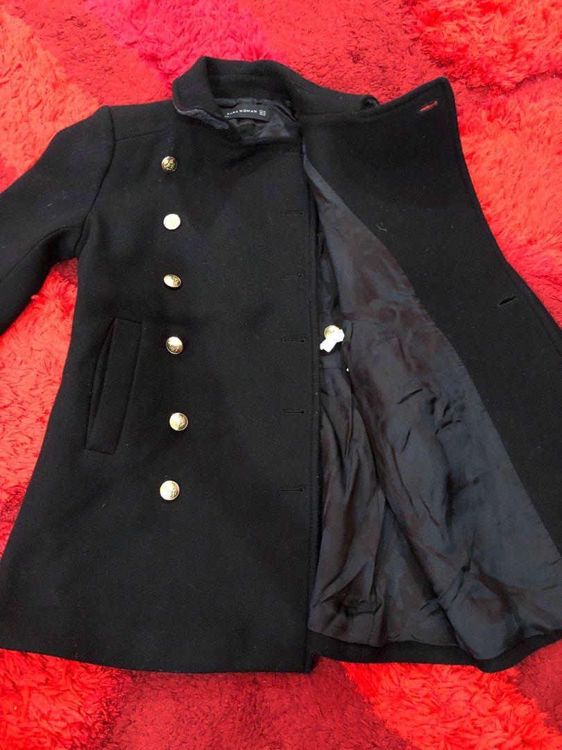 Black military deals coat zara