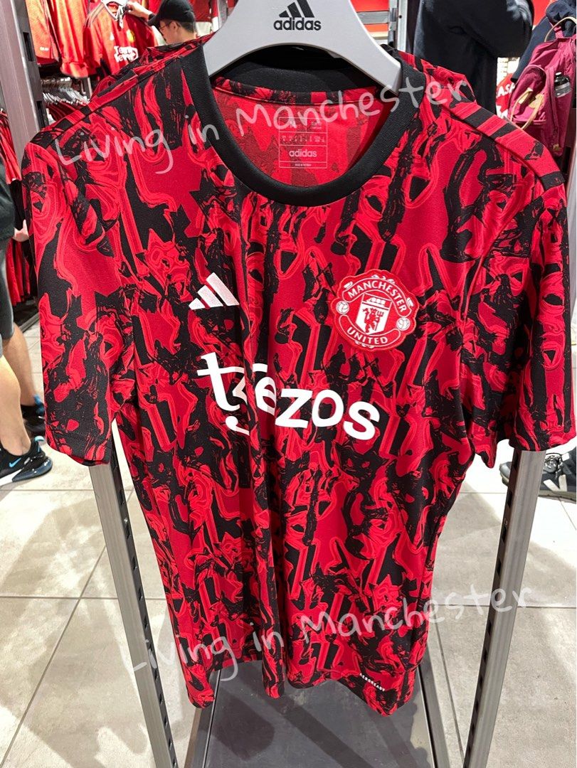 Manchester United adidas Pre Match Top - Red