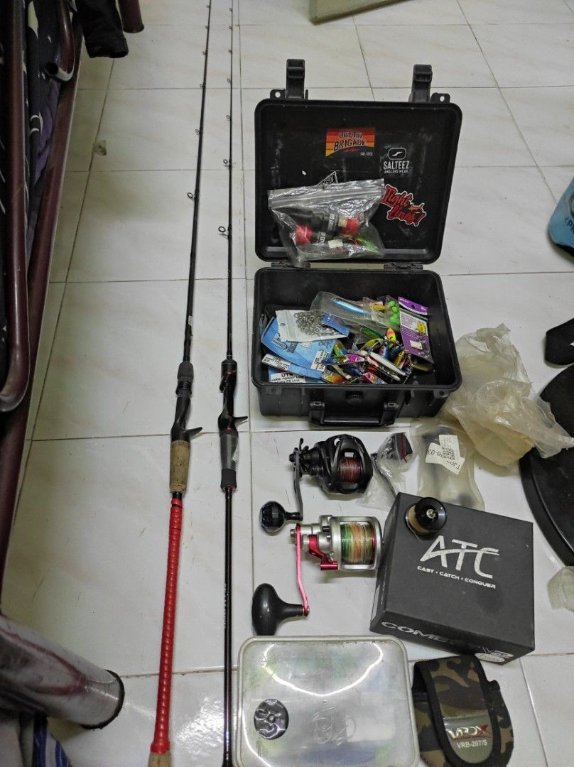 Ajiking jigging rod and reel set *URGENT*, Sports Equipment, Fishing on  Carousell
