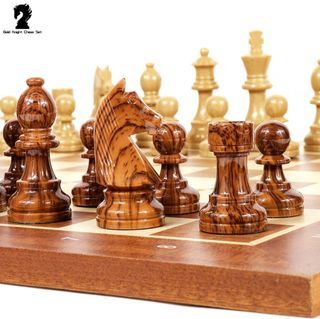  Amerous Chess Set, 12x12 Folding Wooden Standard Travel  International Chess Board Game Set with Magnetic Crafted Pieces For 2  Players : Toys & Games