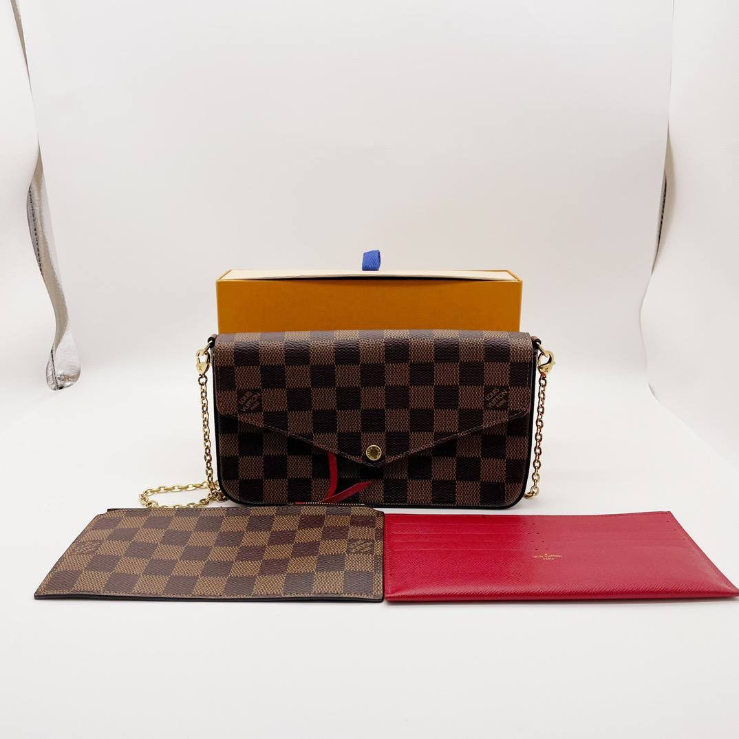 10/10 condition Louis Vuitton Felicie Pochette Damier Ebene, Luxury, Bags &  Wallets on Carousell