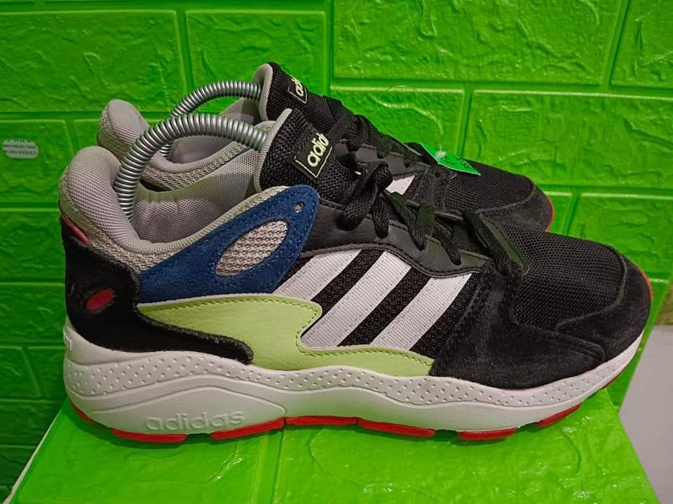 Adidas cloudfoam black 2025 and green