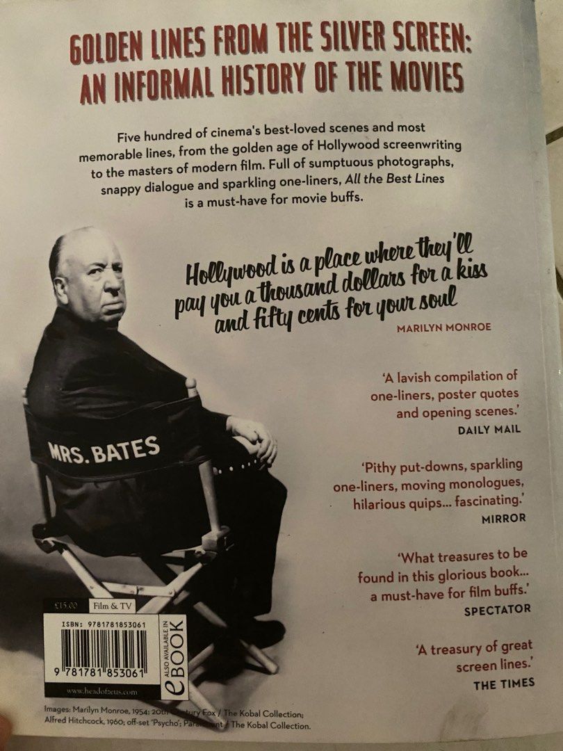 All The Best Lines (Movie Quotes) of all time book, Hobbies & Toys