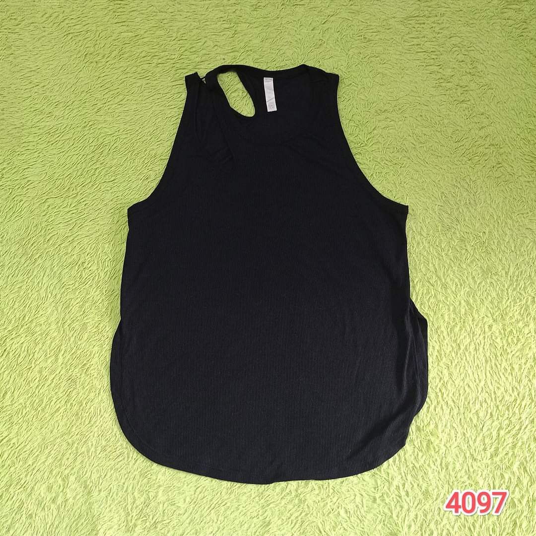 Ribbed Peak Tank - Black