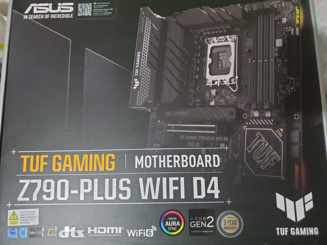 ASUS 華碩TUF GAMING Z790-PLUS WIFI D4 ATX 主機板, 電腦＆科技, 電腦