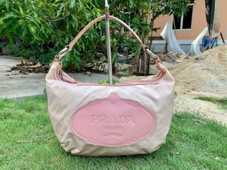 Prada Canapa SAFFIANO B2756T Women's Leather,Canvas Handbag