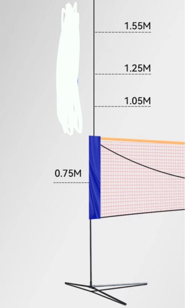 Badminton net with stand portable (Yonex, Lining, pickle ball, racket