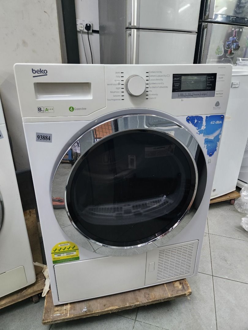 BEKO Heat Pump Condenser Dryer 8kg DPY8506GXB1 5 Ticks, TV & Home
