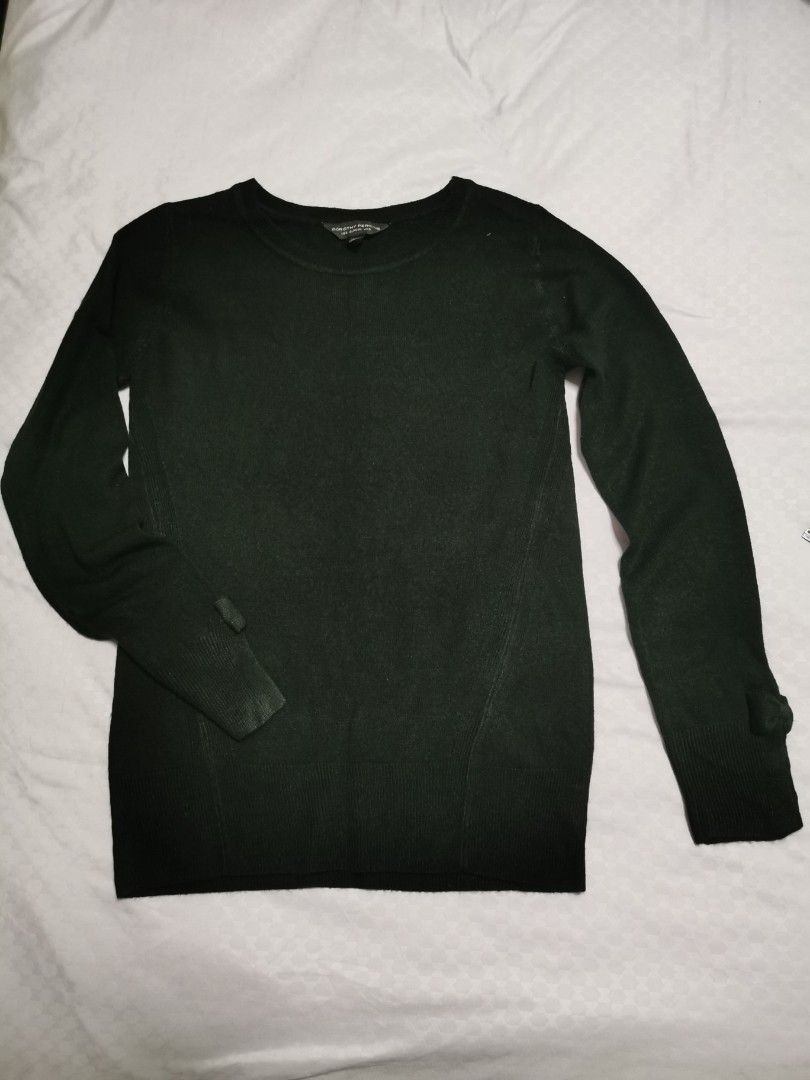 Black Sweater Women s Fashion Tops Longsleeves on Carousell