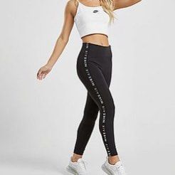 BN black Nike air tape leggings Women s Fashion Activewear on Carousell