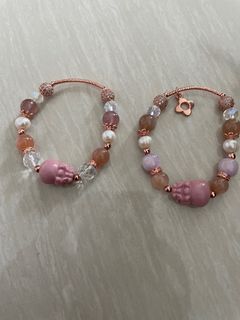 BN Peach Moonstone Amethyst Crystal bracelet