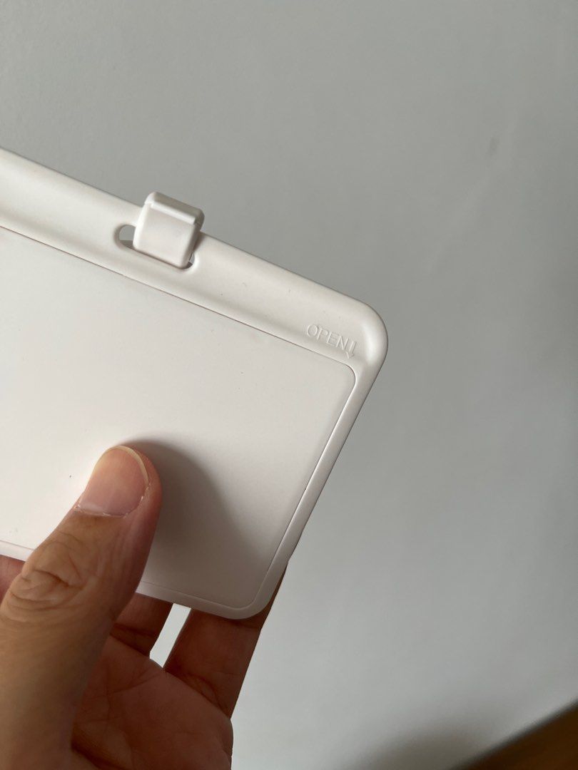 Brand new ID card holder with draw string spring retractable white ...