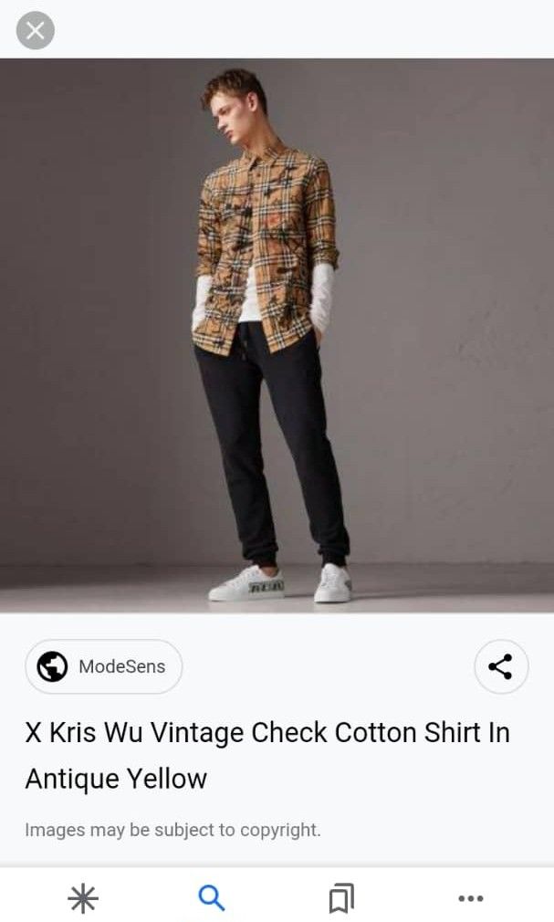 Burberry Classic Nova Check x Kris Wu EXO