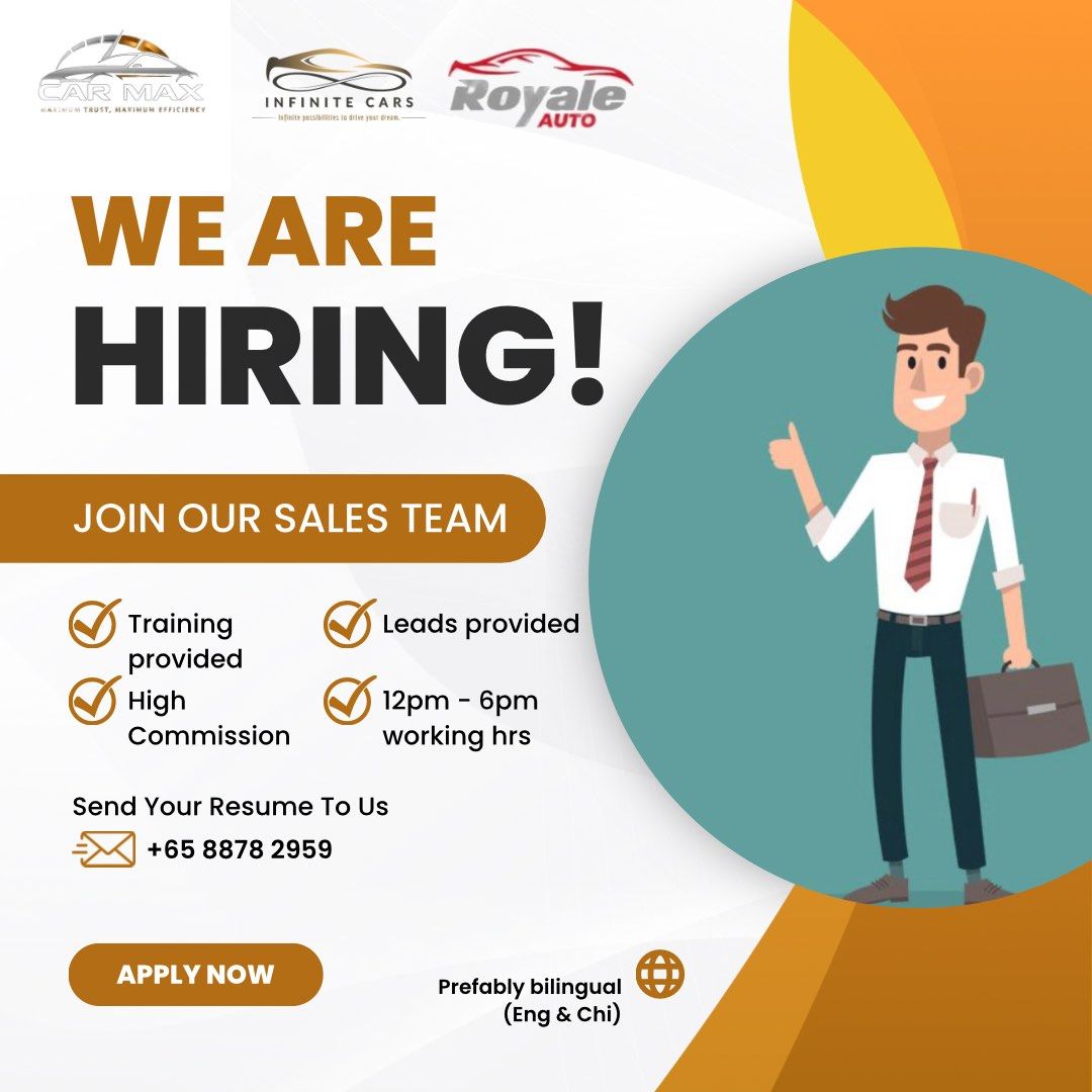 CAR SALES, Jobs, Sales, Retail & Marketing on Carousell
