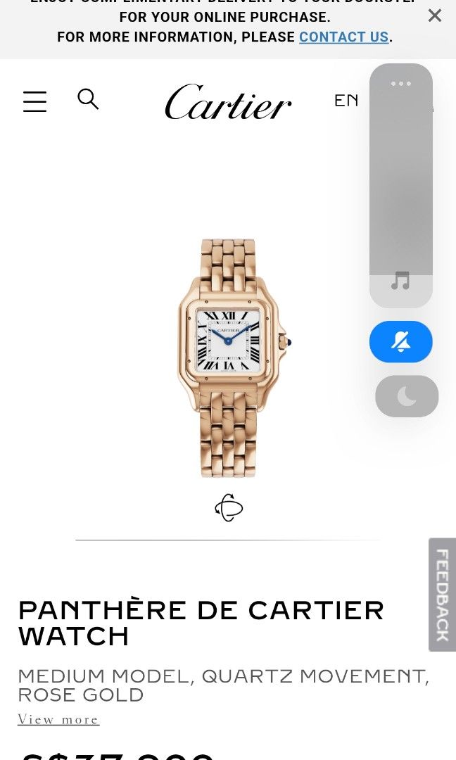 Cartier panthere medium rosegold Luxury Watches on Carousell