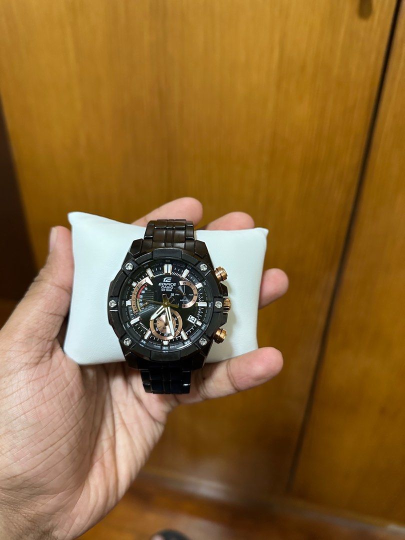 Casio Edifice EFR 559DC 1AV watch Black and Rose gold