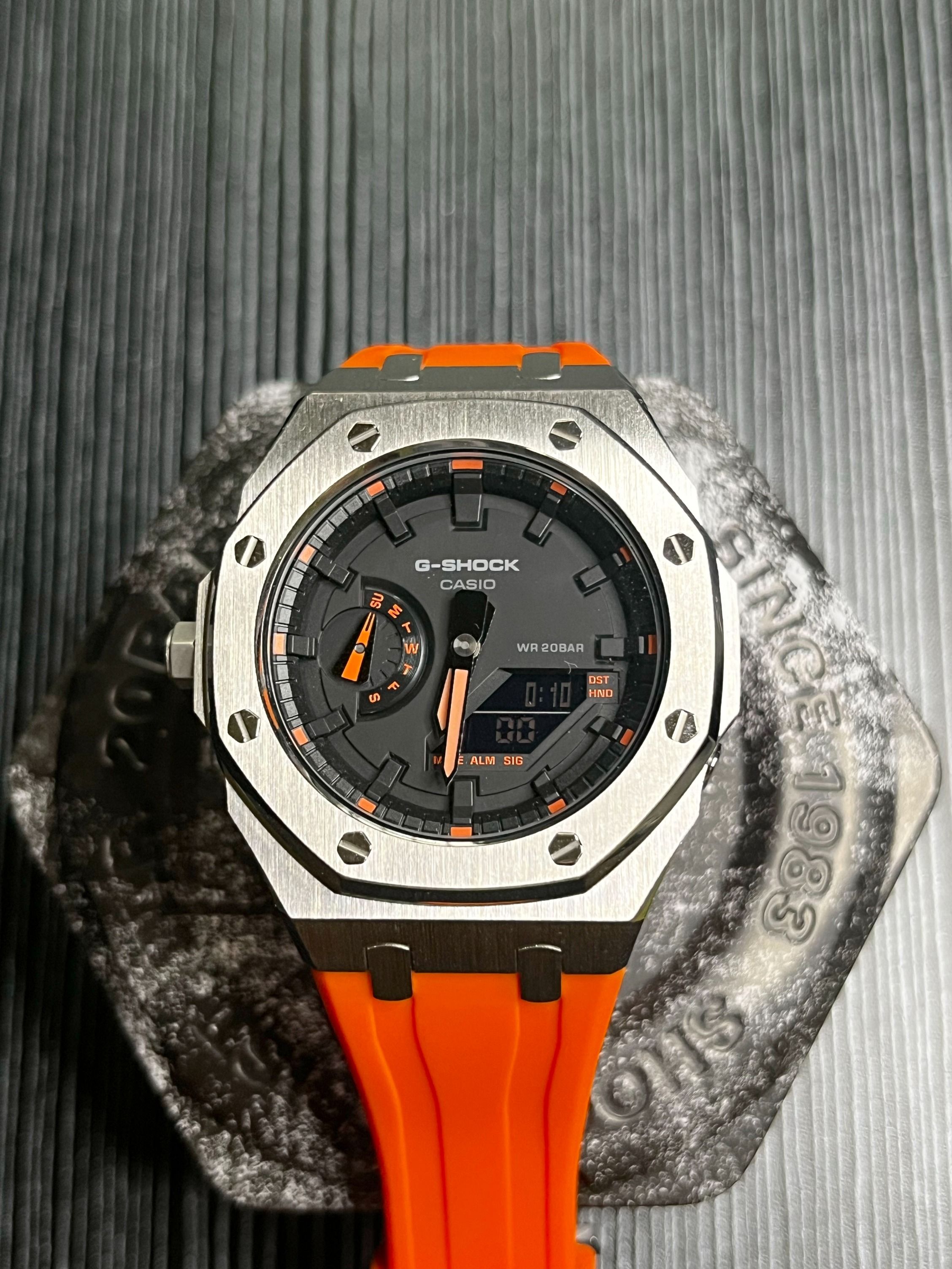 Casio g shock orange strap cheap