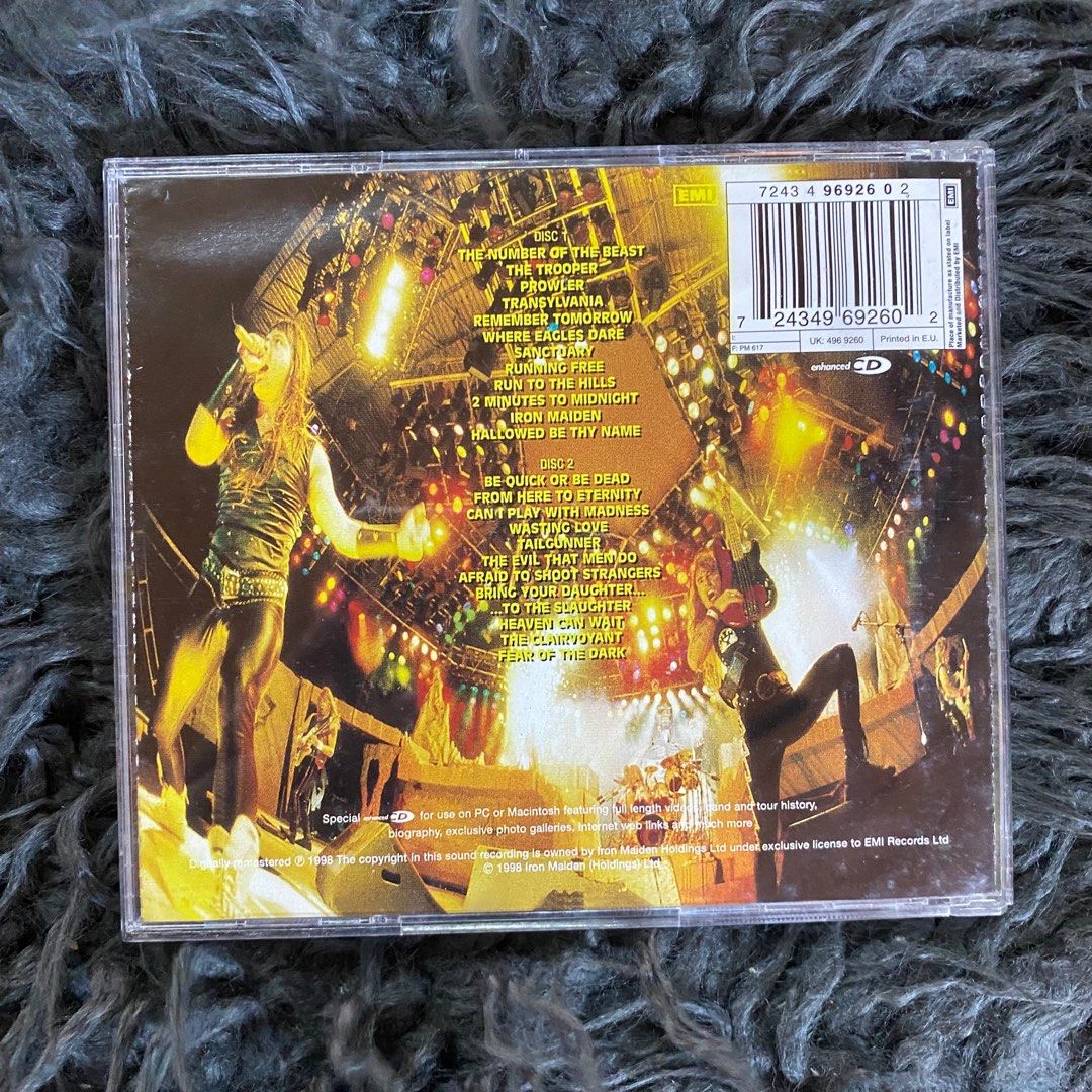 CD IRON MAIDEN A Real Live Dead One (2cd), Hobbies & Toys, Music ...