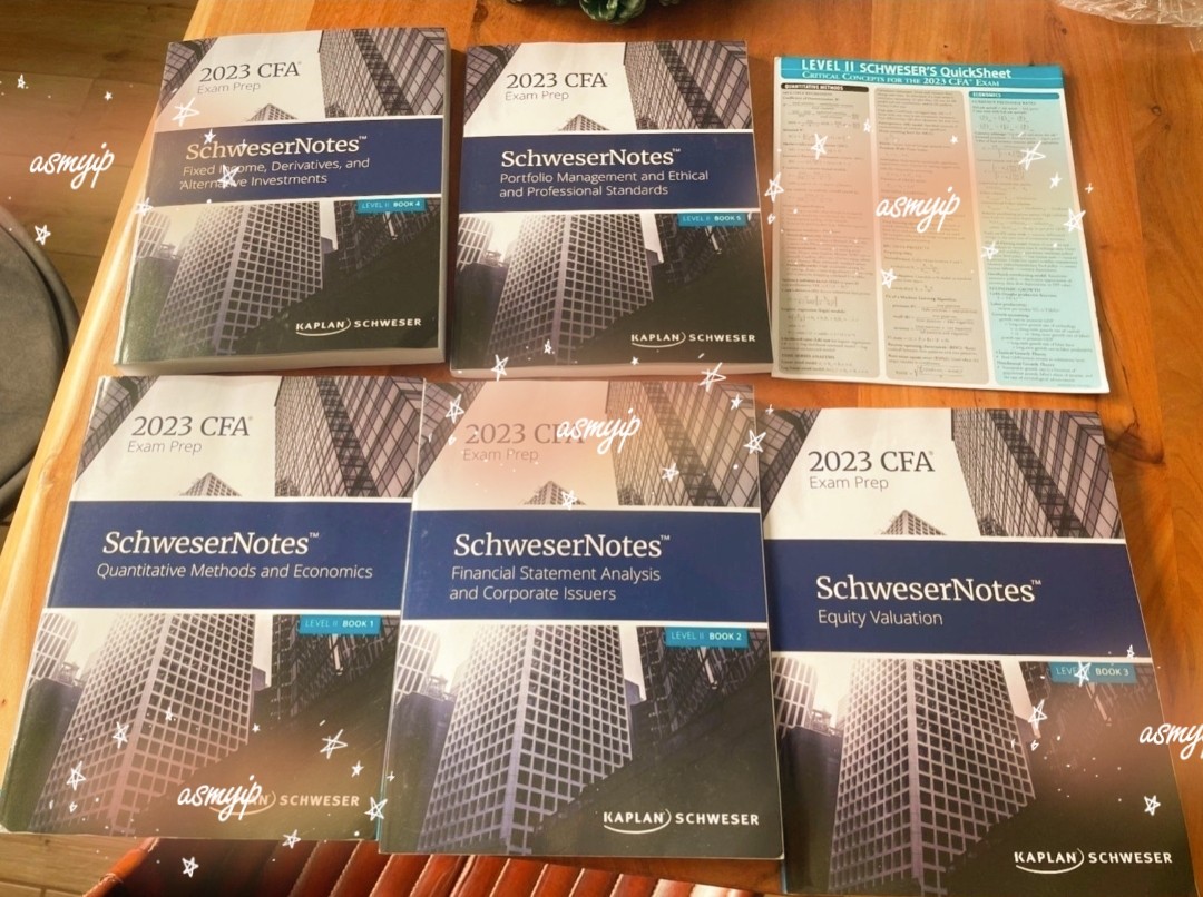 CFA 2023 Level 1/2/3 Kaplan Schweser notes, 興趣及遊戲, 書本& 文具