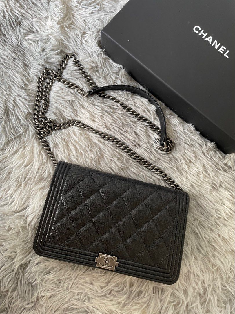 Cheapest Chanel classic boy WOC wallet on chain bag in RHW 2023