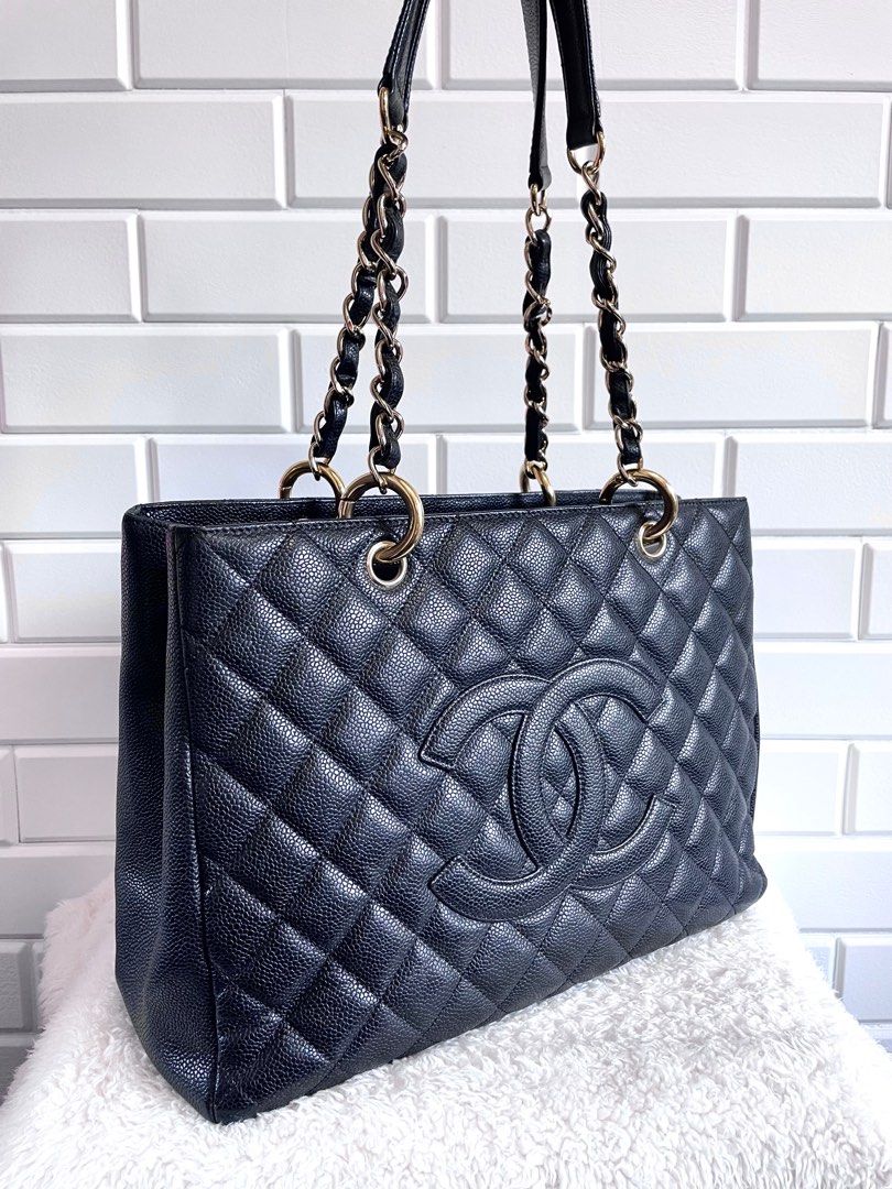Chanel Grand Shopping Tote GST Black, Luxury, Bags & Wallets on Carousell