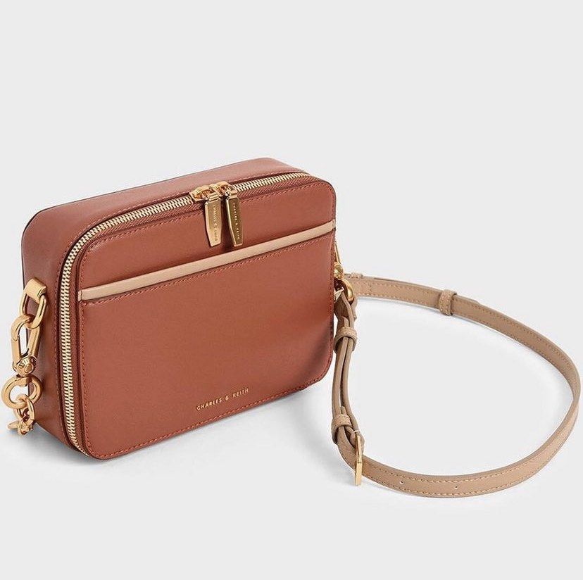 Charles & Keith Double Zip Crossbody Bag on Carousell