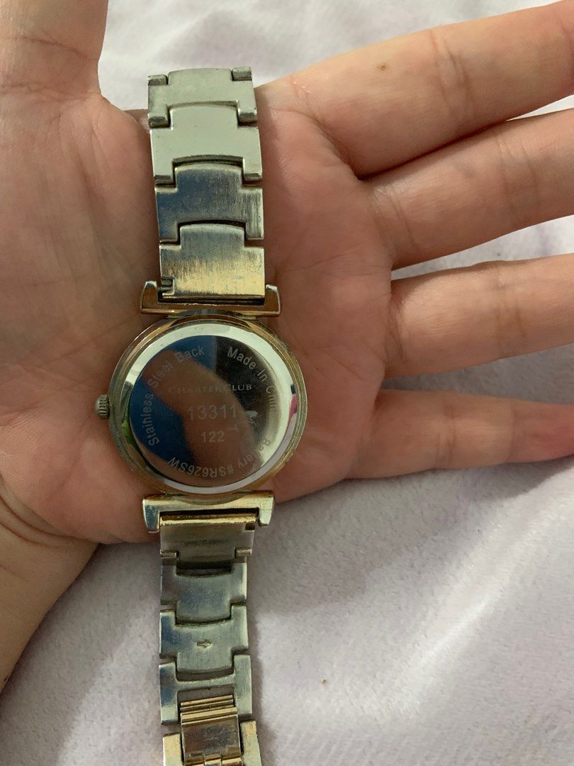 Charter club rose gold watch on sale