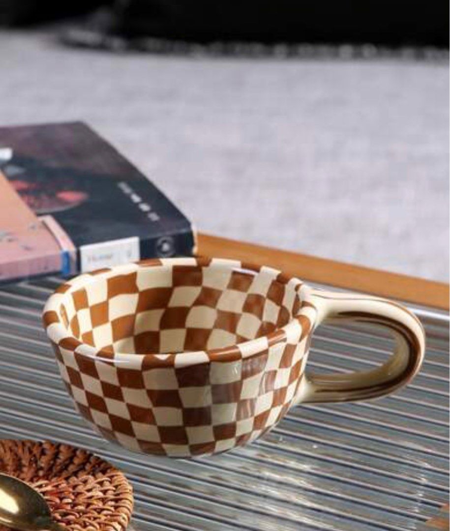 checkered chessboard pattern coffee tea cup (Category: Coffee & Tea Tableware) located in Quezon City. Submitted by nabi1004 (Listing ID 1243388440, Image 2). Description: Brand new 200 ml Dia: 10, Height: 5 .