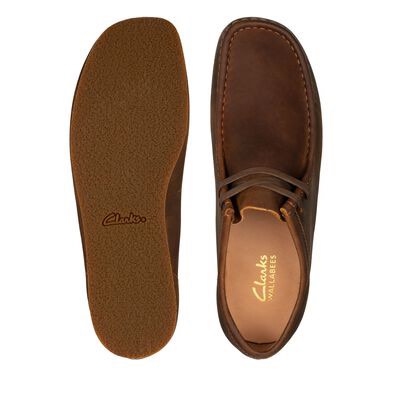 Men's clarks wallabee outlet beeswax leather