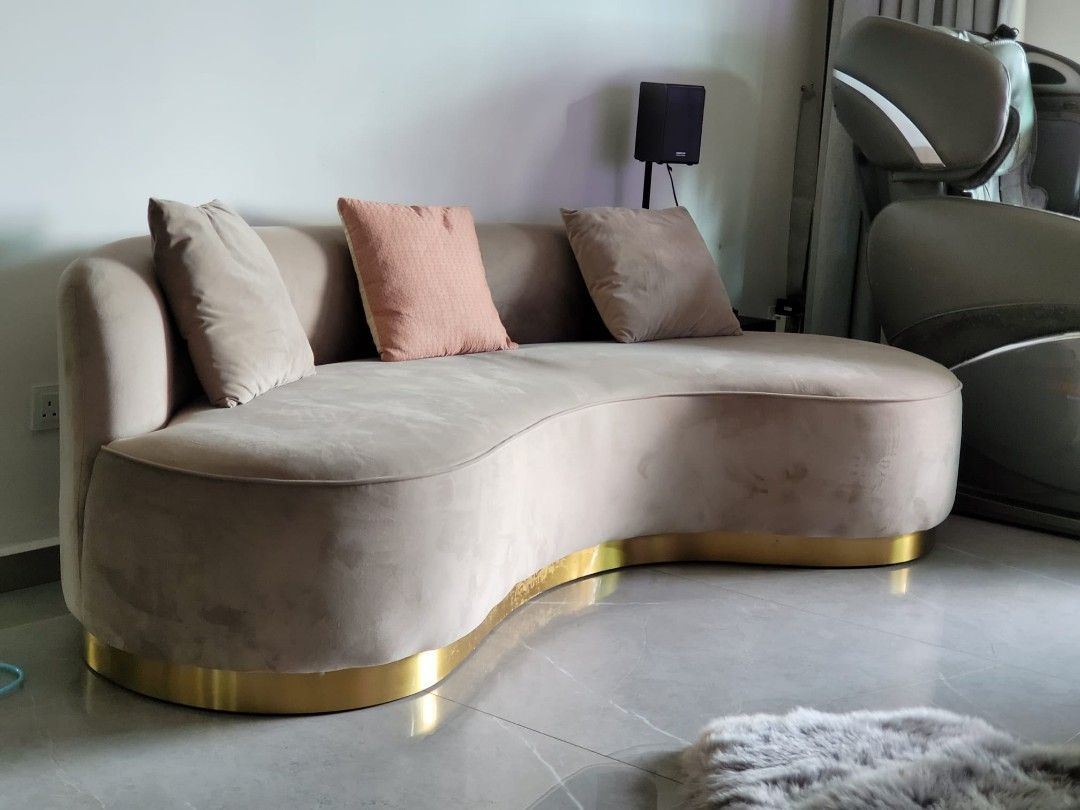 Classy Jemima Curved Sofa from Snow Globe, Furniture & Home Living