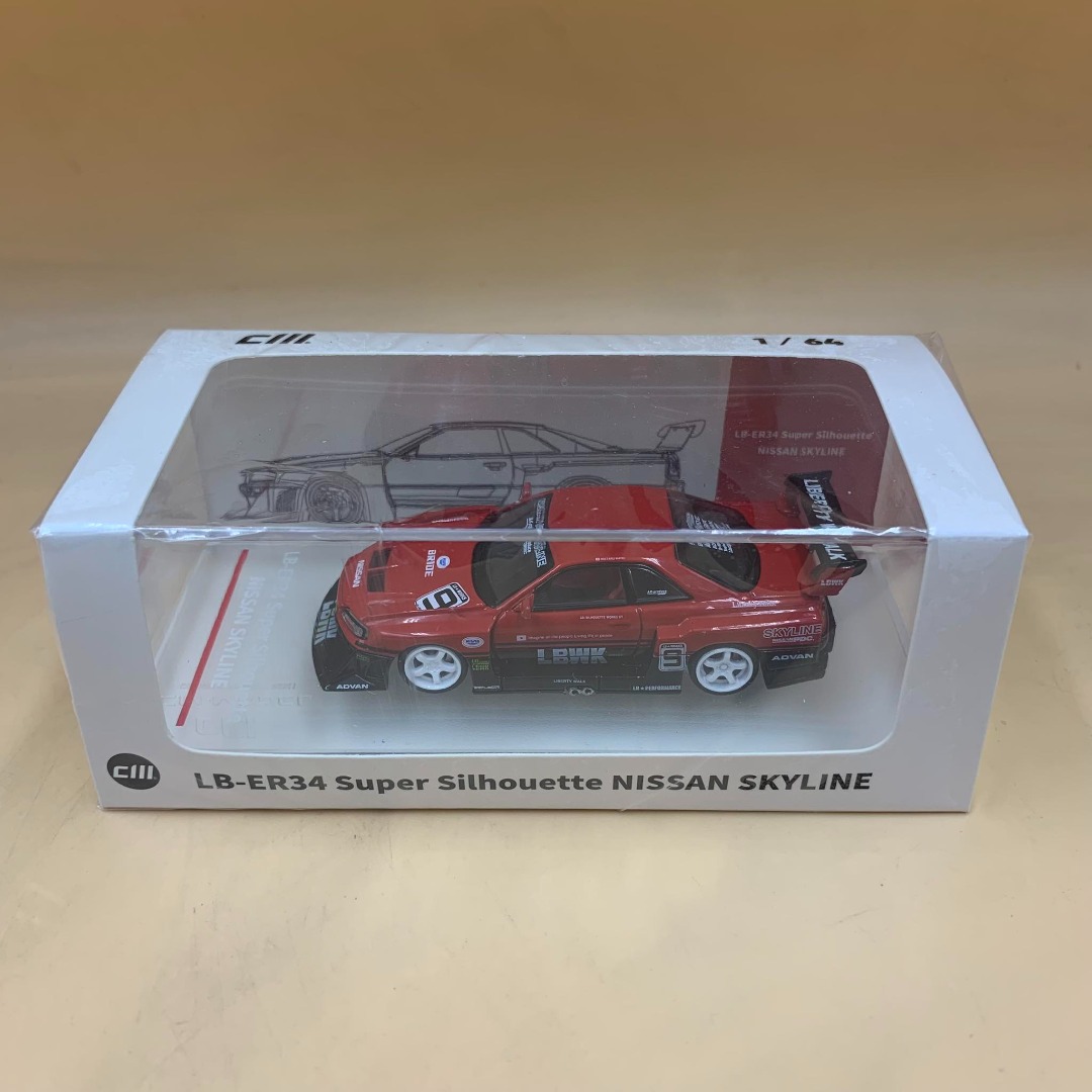 CM Model 1/64 Scale Nissan & LBWK Skyline GT-R R34 Super Silhouette ...