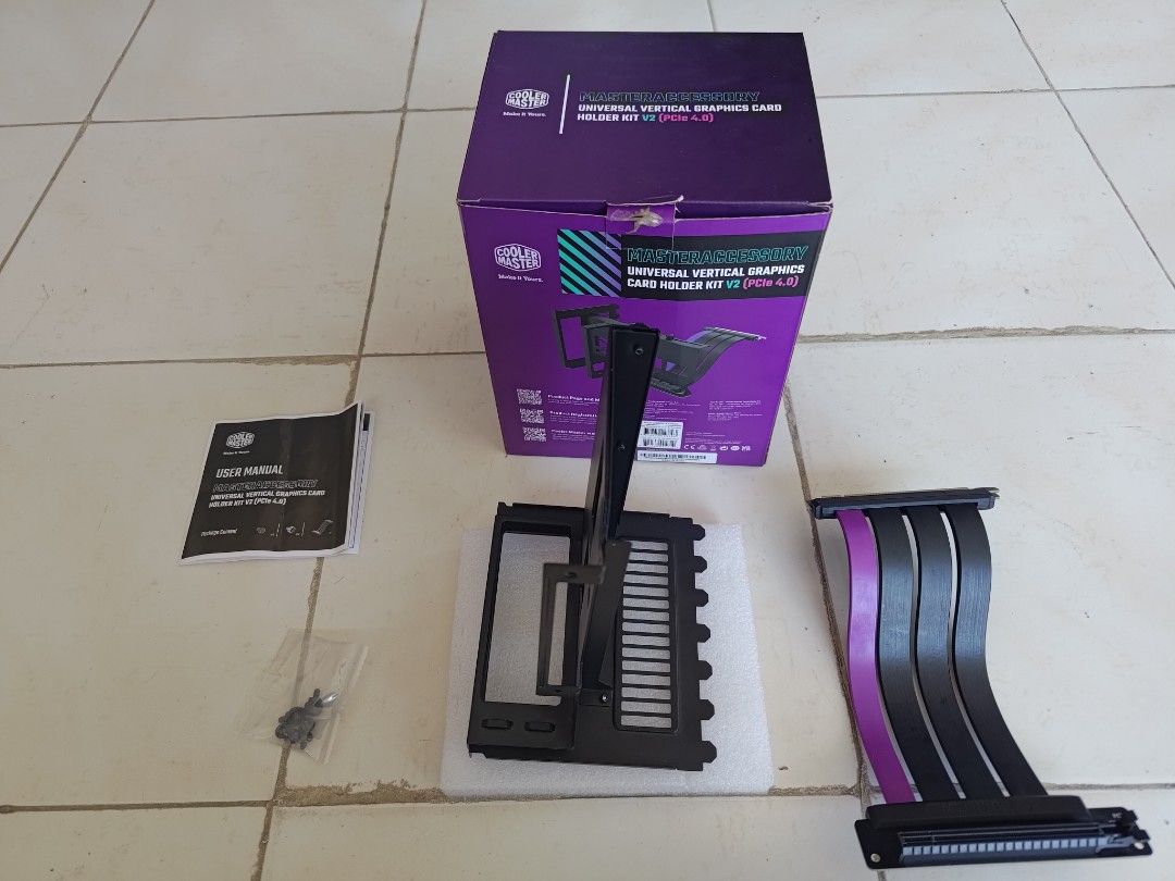 cooler master vertical gpu mount v2 pcie 4.0 riser cable, Computers