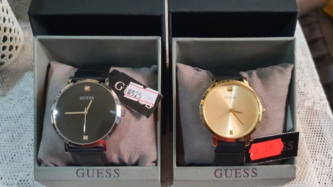 Couple Guess Supernova Watch (Category: Luxury Watches) located in Balanga. Submitted by kaecee. (Listing ID 1243487938, Image 2). Description: Couple watch - Bought from Guess Outlet -KSA - complete with box *Can be sold as individual for women's watch - 4500 for men's watch- 5500 *SELLING FOR 9300 AS SET. 8000 lp basta kukunin agad..