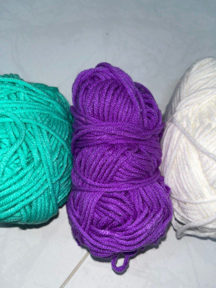 CROCHET YARN (5 COLOURS), Hobbies & Toys, Stationery & Craft, Craft