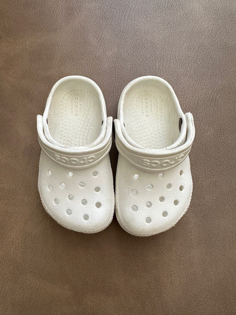 Crocs C6 Classic Clog White, Babies & Kids, Babies & Kids Fashion on ...