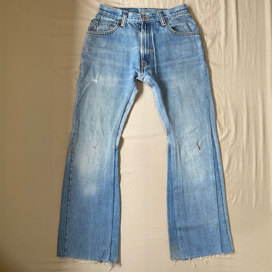 Custom Made Levi's 550 Flared Denim Jeans on Carousell