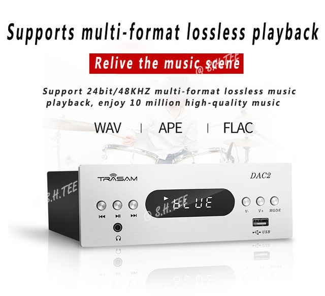 DAC 2 Decoder Trasam Flac Ape Wav Player for HiFi Amplifier, Audio ...