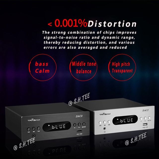 DAC 2 Decoder Trasam Flac Ape Wav Player for HiFi Amplifier, Audio ...