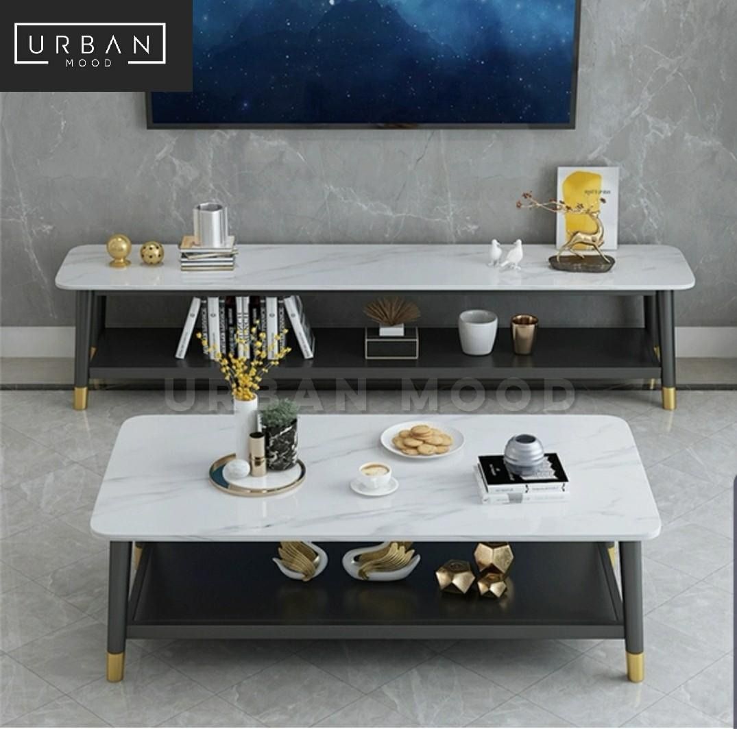 DECAL Modern Marble TV Console, Furniture & Home Living, Furniture, TV