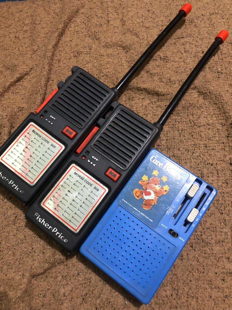 Defective Vintage 1983 fisher price morse code radio and care bears