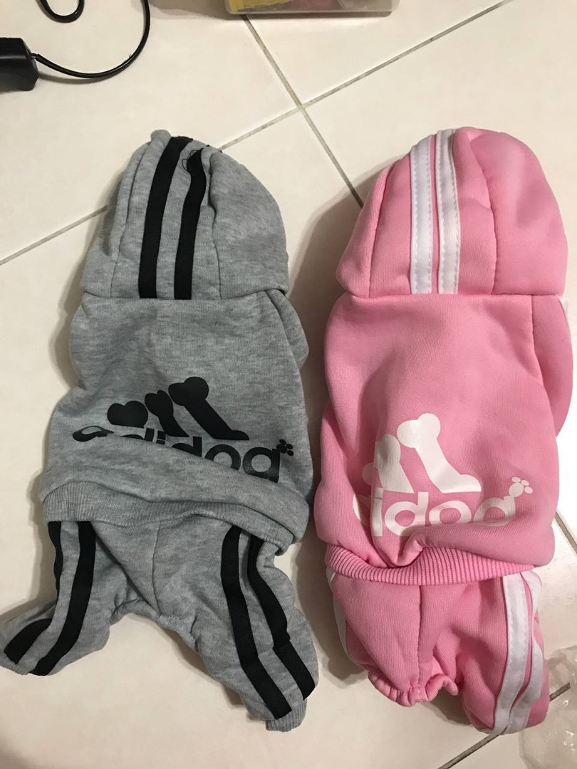 Pink adidas hotsell dog hoodie