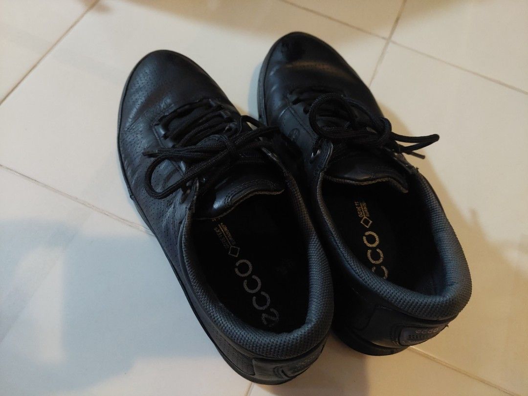 Mens black ecco shoes outlet